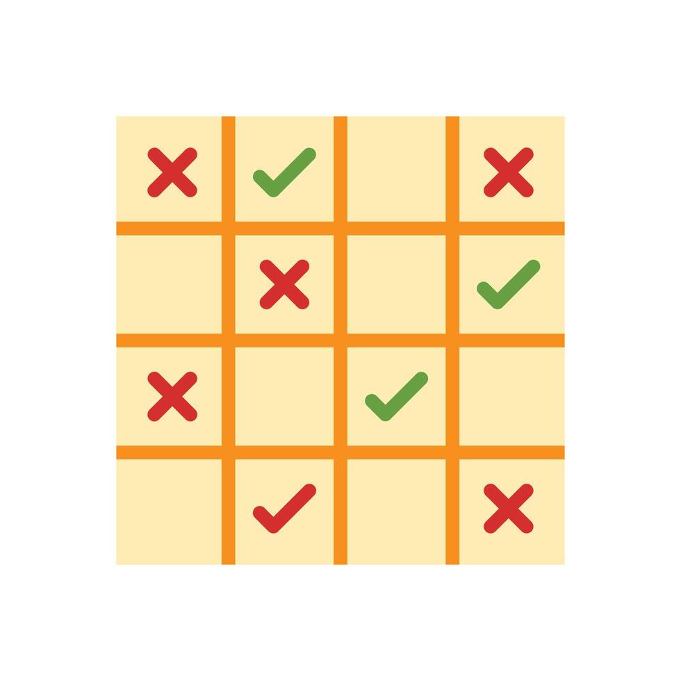 Bingo Flat Icon Design vector