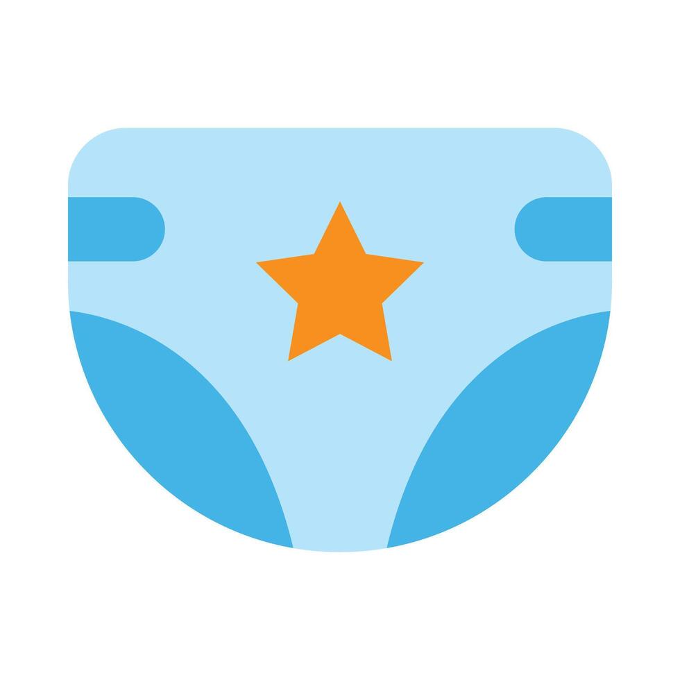 Diaper Flat Icon Design vector