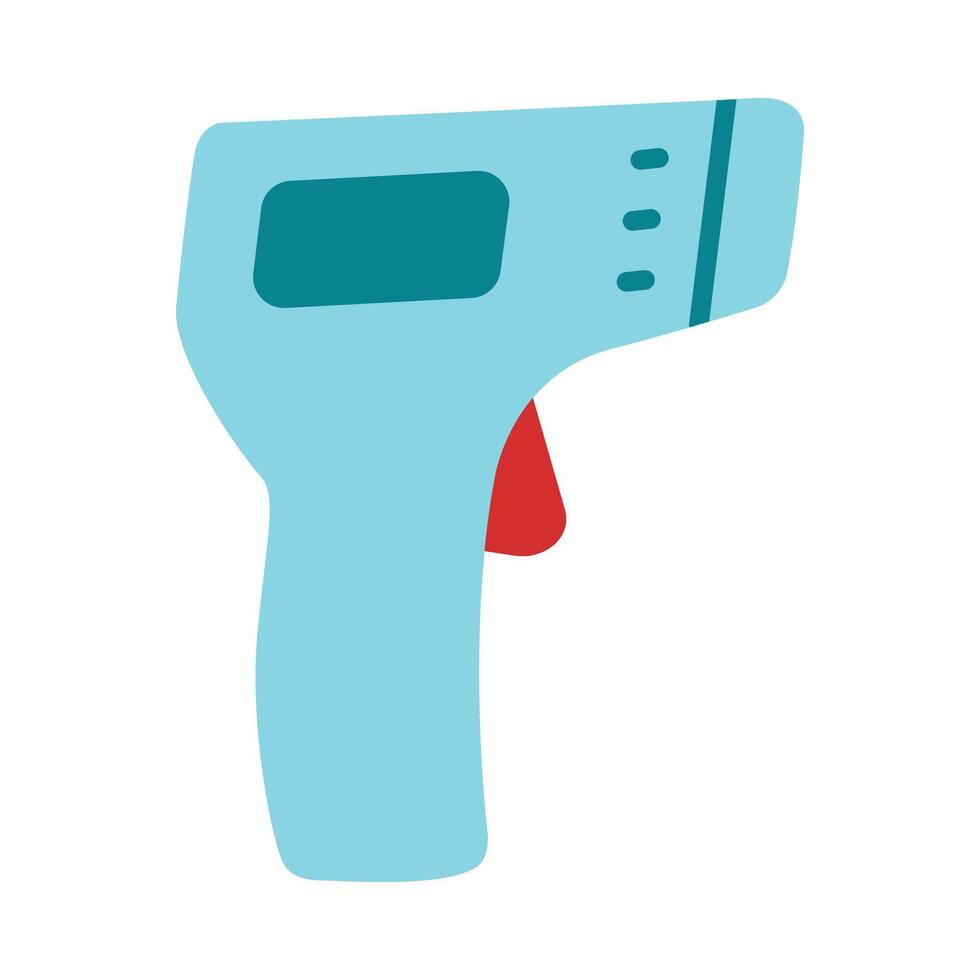 Thermometer Gun Flat Icon Design vector