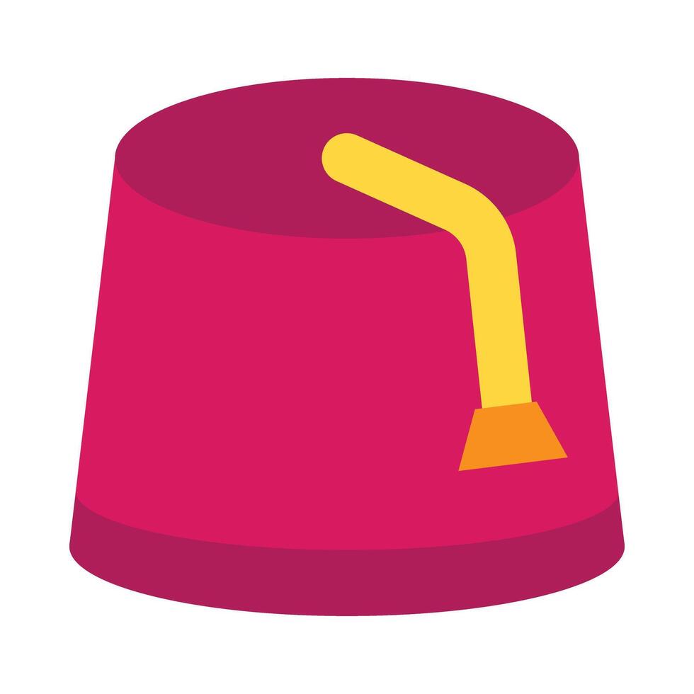 Fez Flat Icon Design vector