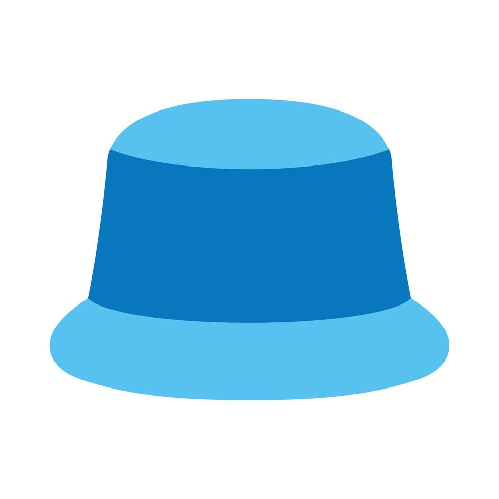 Bucket Hat Flat Icon Design vector