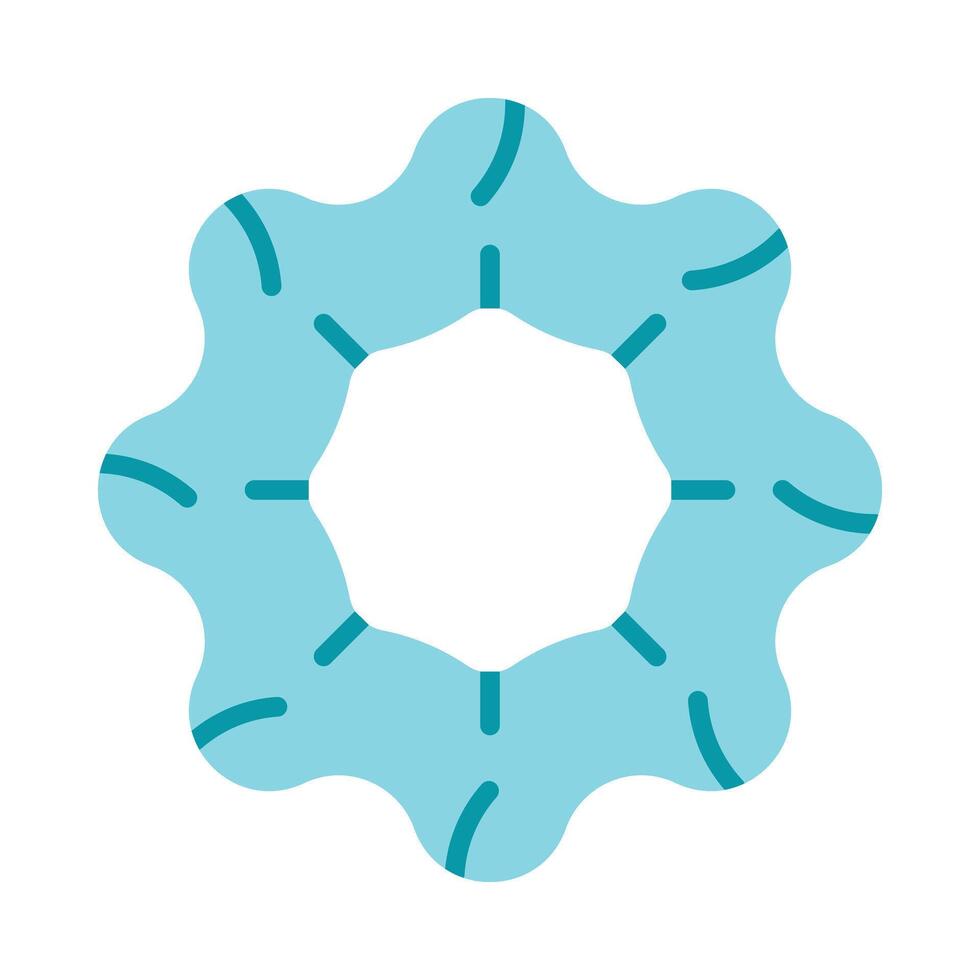 Scrunchie Flat Icon Design vector