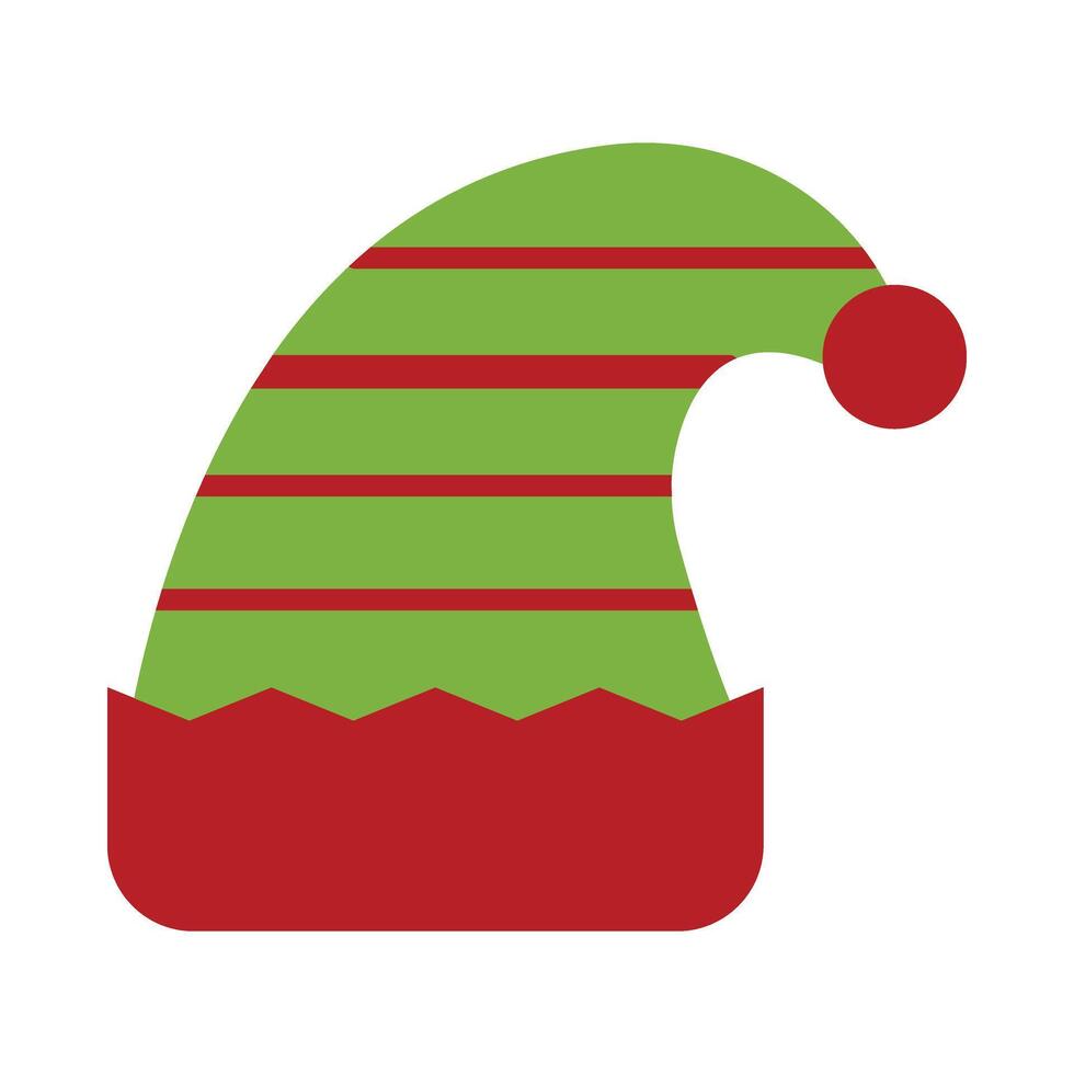 Elf Hat Flat Icon Design vector