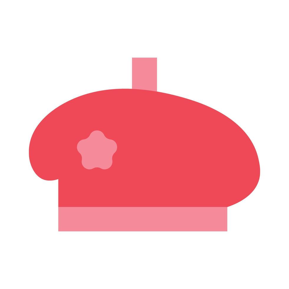 Beret Flat Icon Design vector