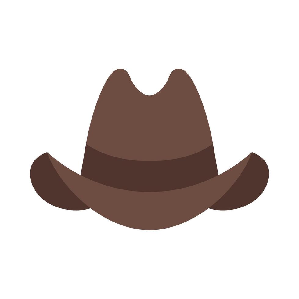 Cowboy Hat Flat Icon Design vector