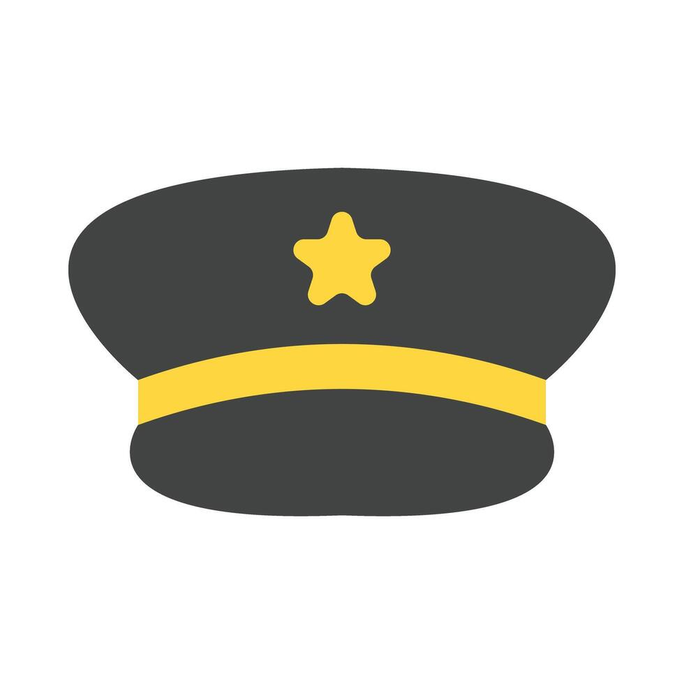 Peaked Hat Flat Icon Design vector