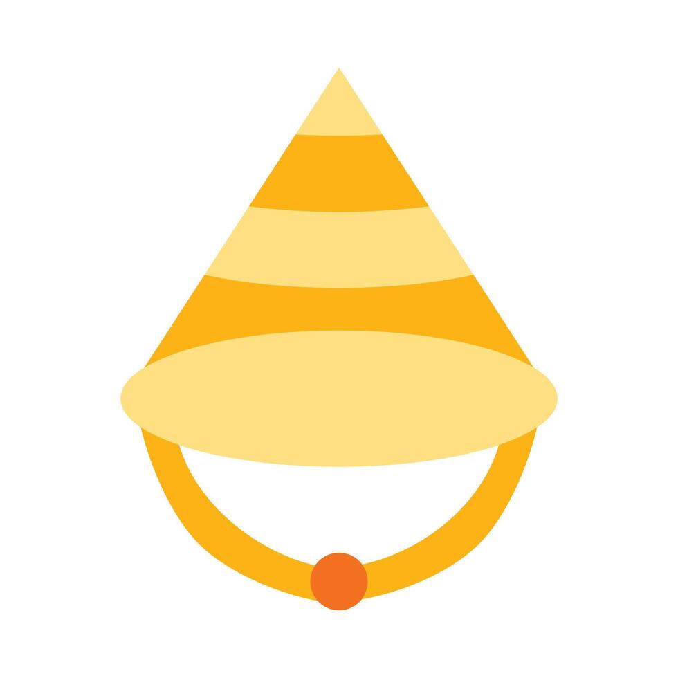 Conical Hat Flat Icon Design vector
