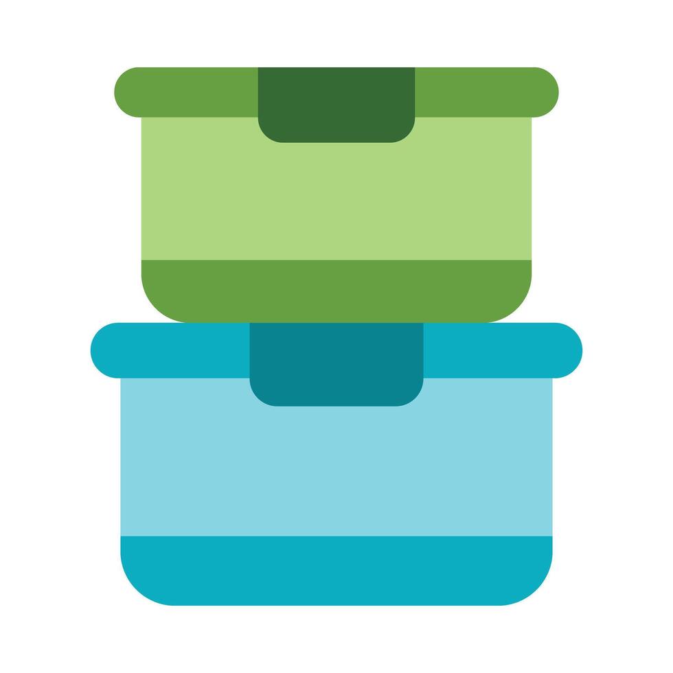 Food Container Flat Icon Design vector