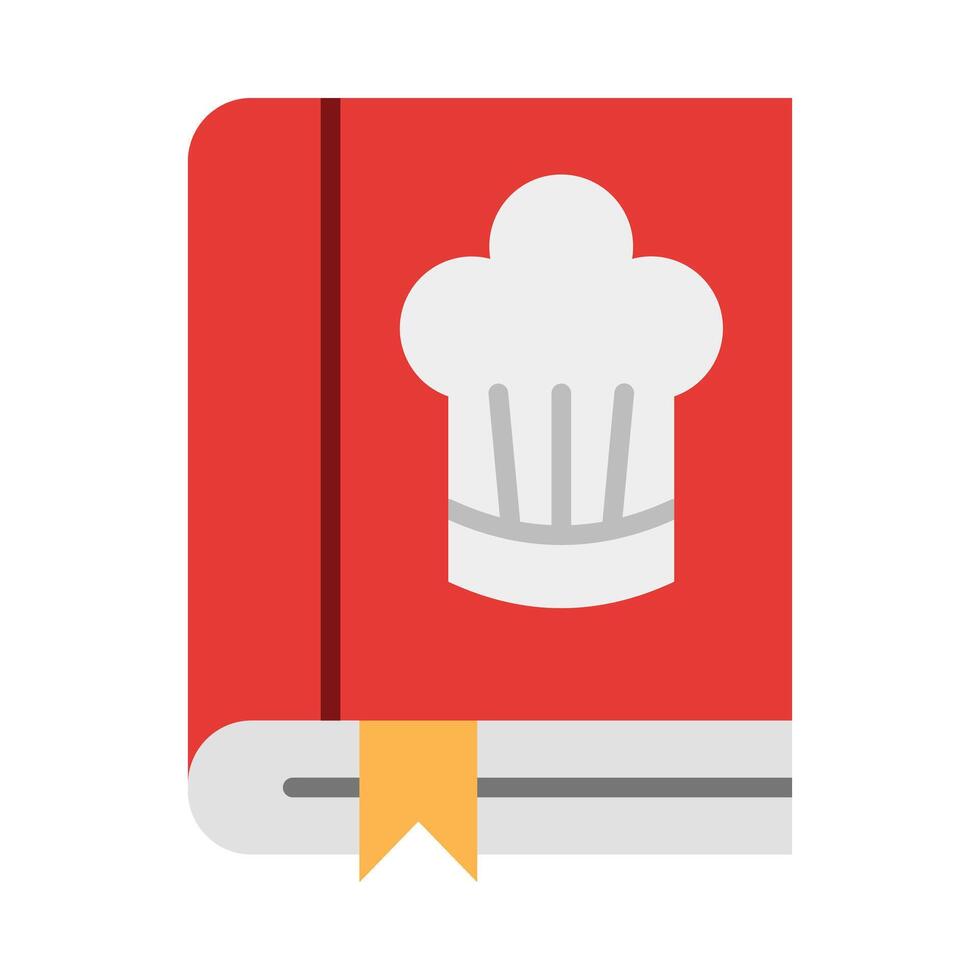 Chef Book Flat Icon Design vector