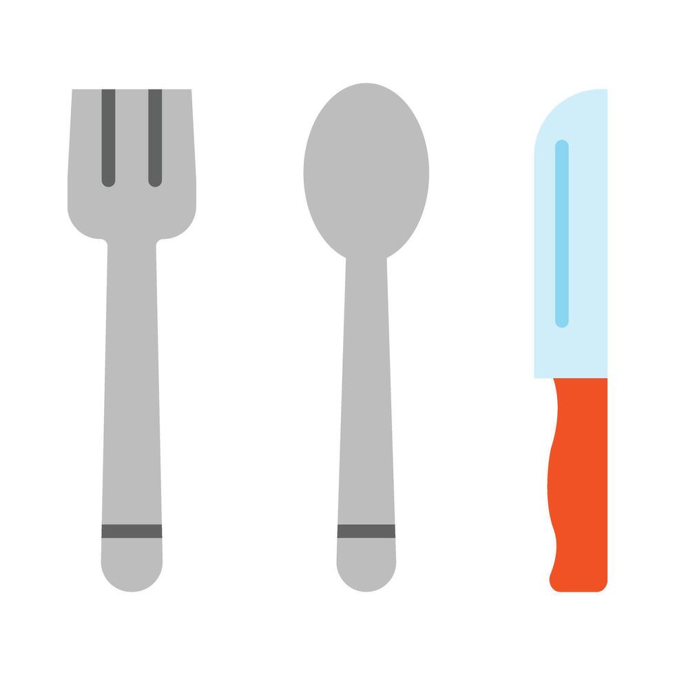Cutlery Flat Icon Design vector