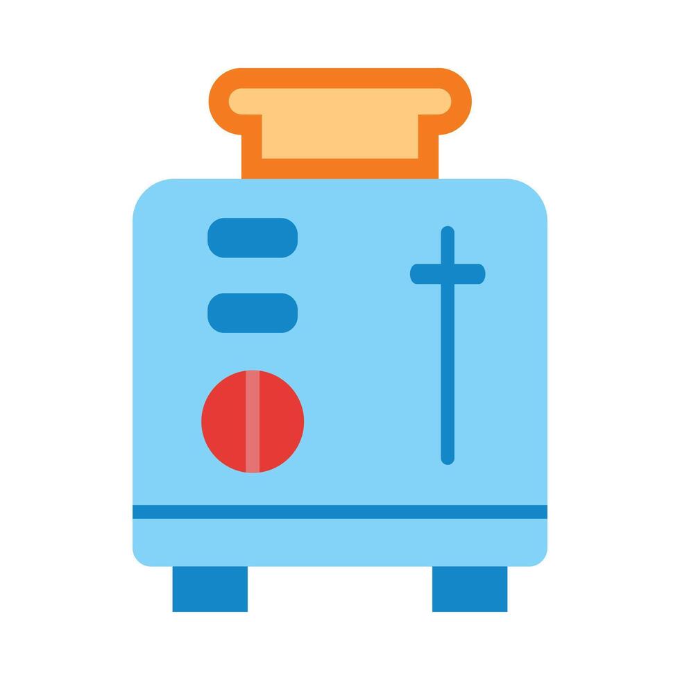 Toaster Flat Icon Design vector
