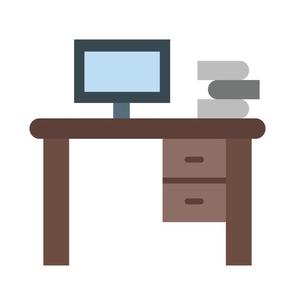 Workspace Flat Icon Design vector