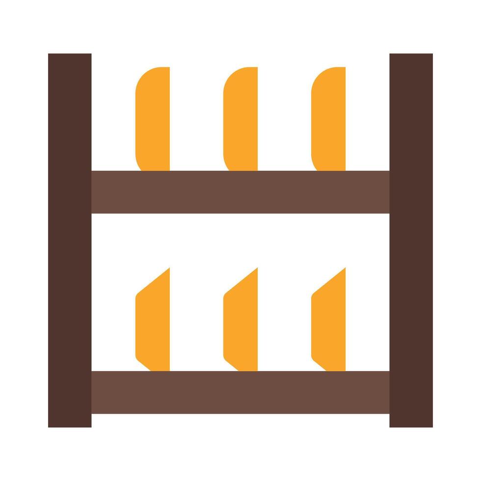 Dish Rack Flat Icon Design vector