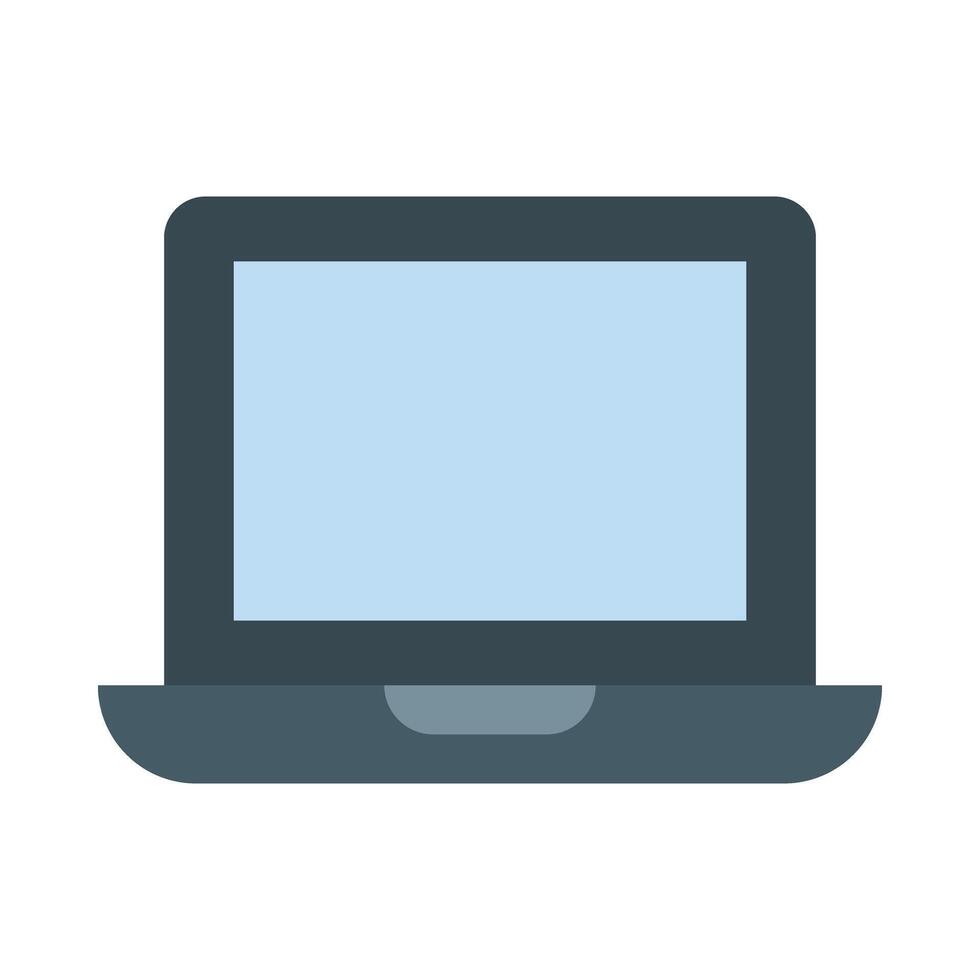 Laptop Flat Icon Design vector