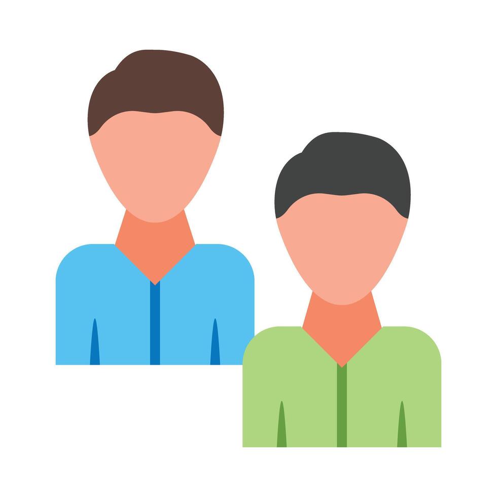 Coworker Flat Icon Design vector