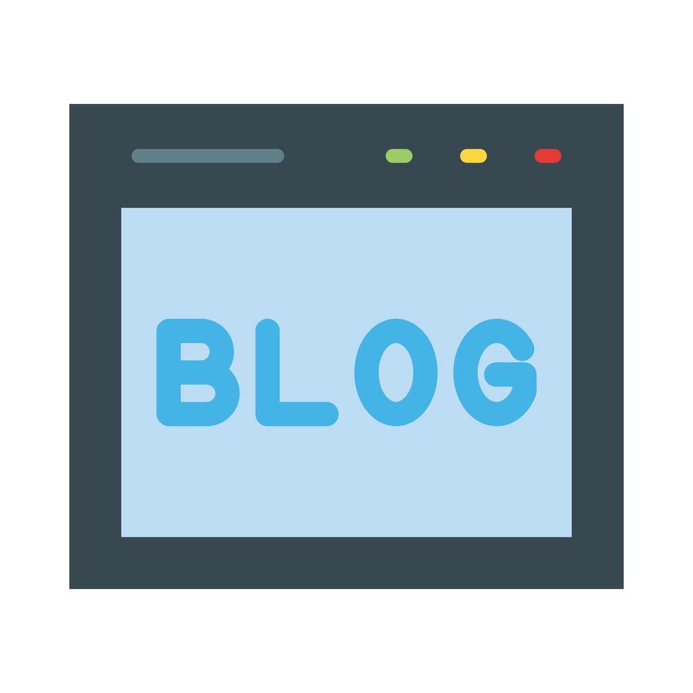 Blog Flat Icon Design vector