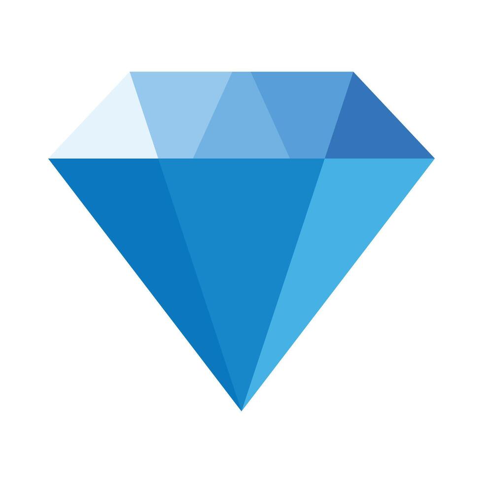Diamond Flat Icon Design vector