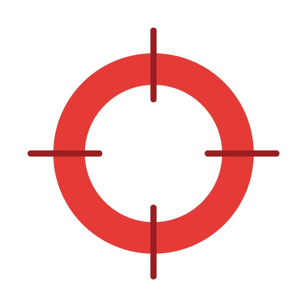 Aim Flat Icon Design vector