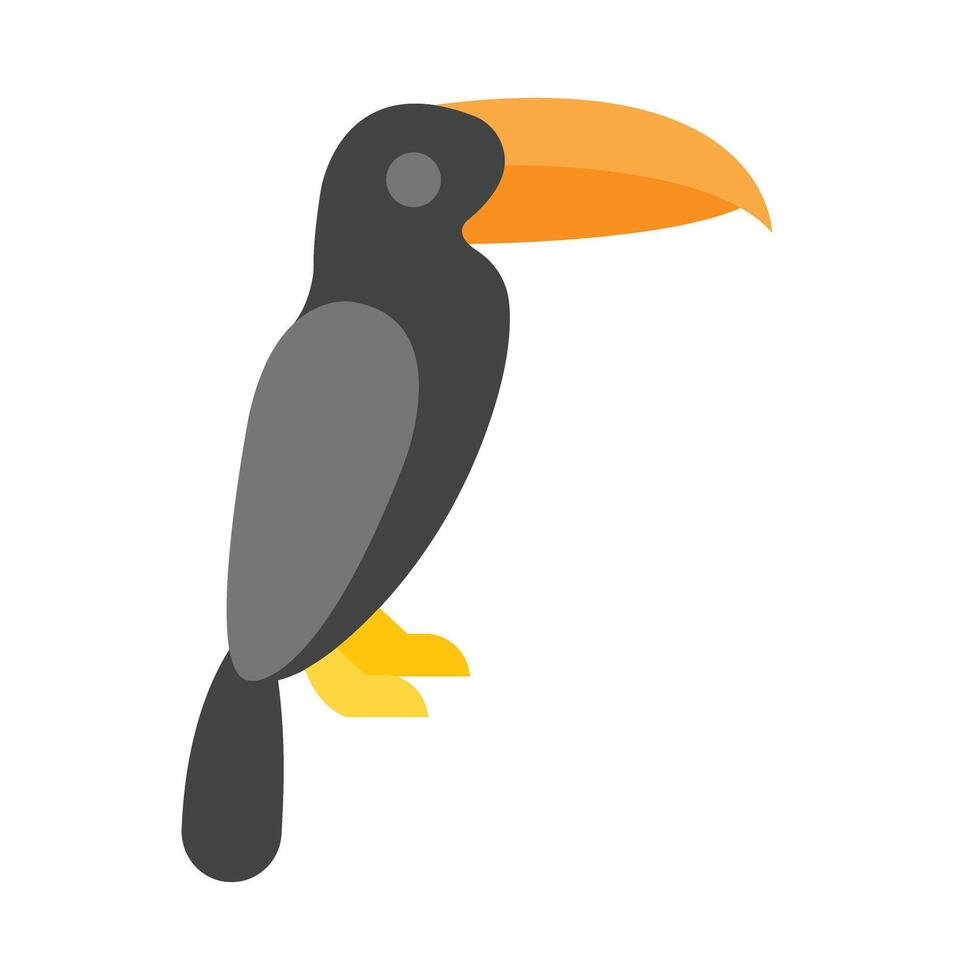 Toucan Flat Icon Design vector