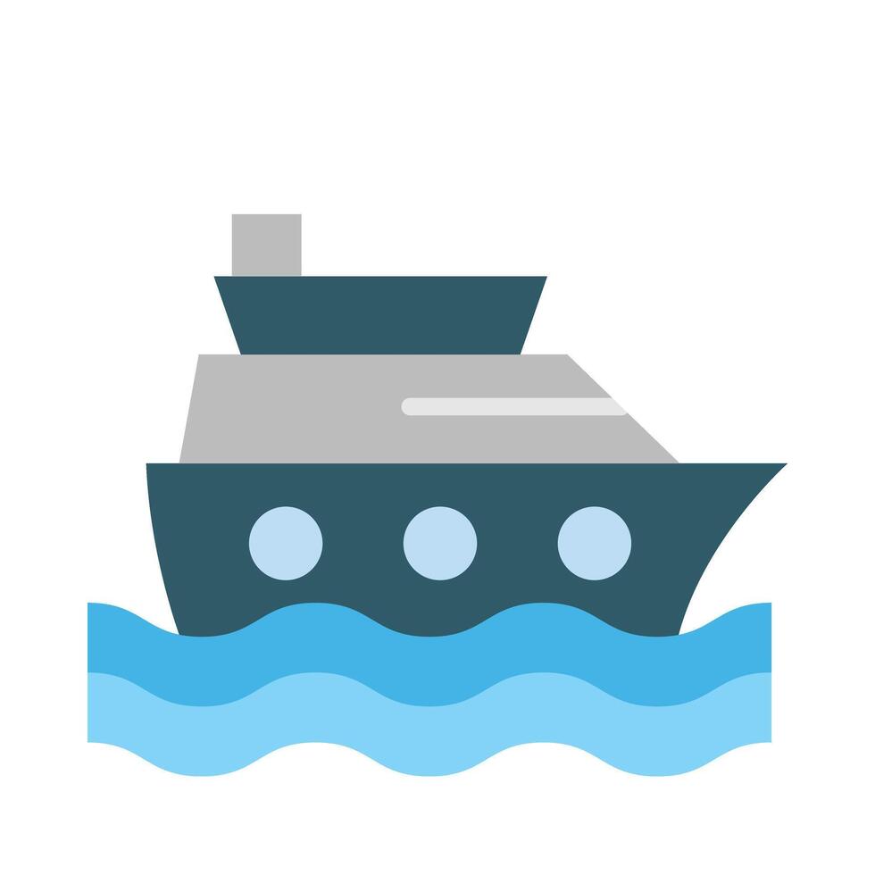 Ship Flat Icon Design vector