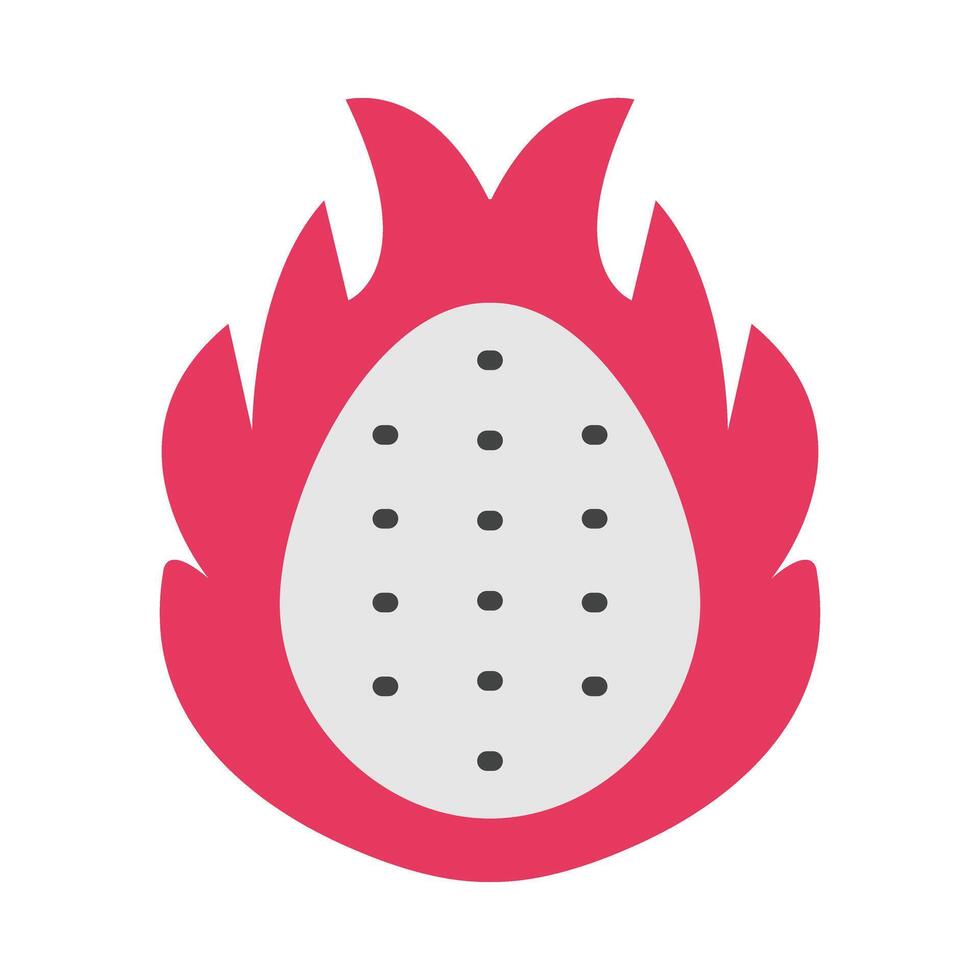 Dragon Fruit Flat Icon Design vector