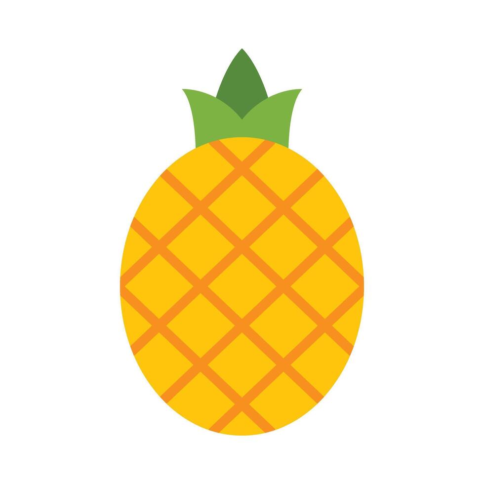 Pineapple Flat Icon Design vector
