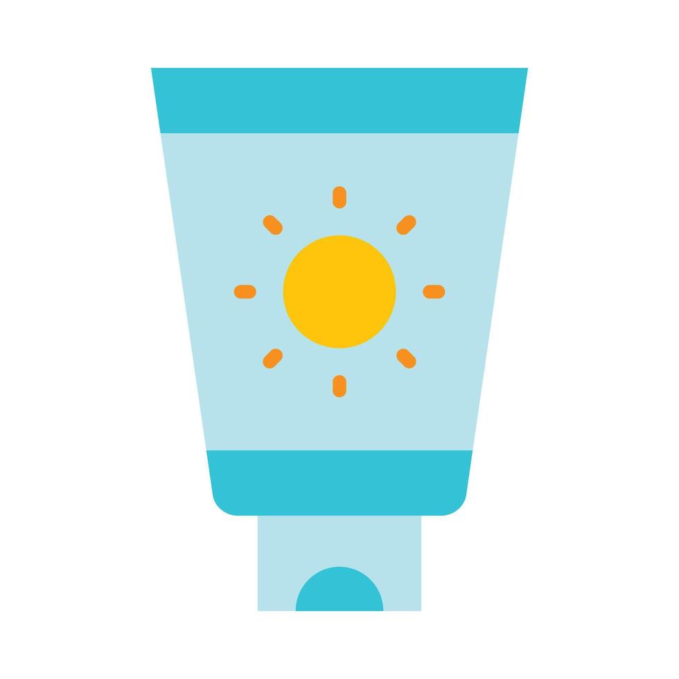 Sunscreen Flat Icon Design vector