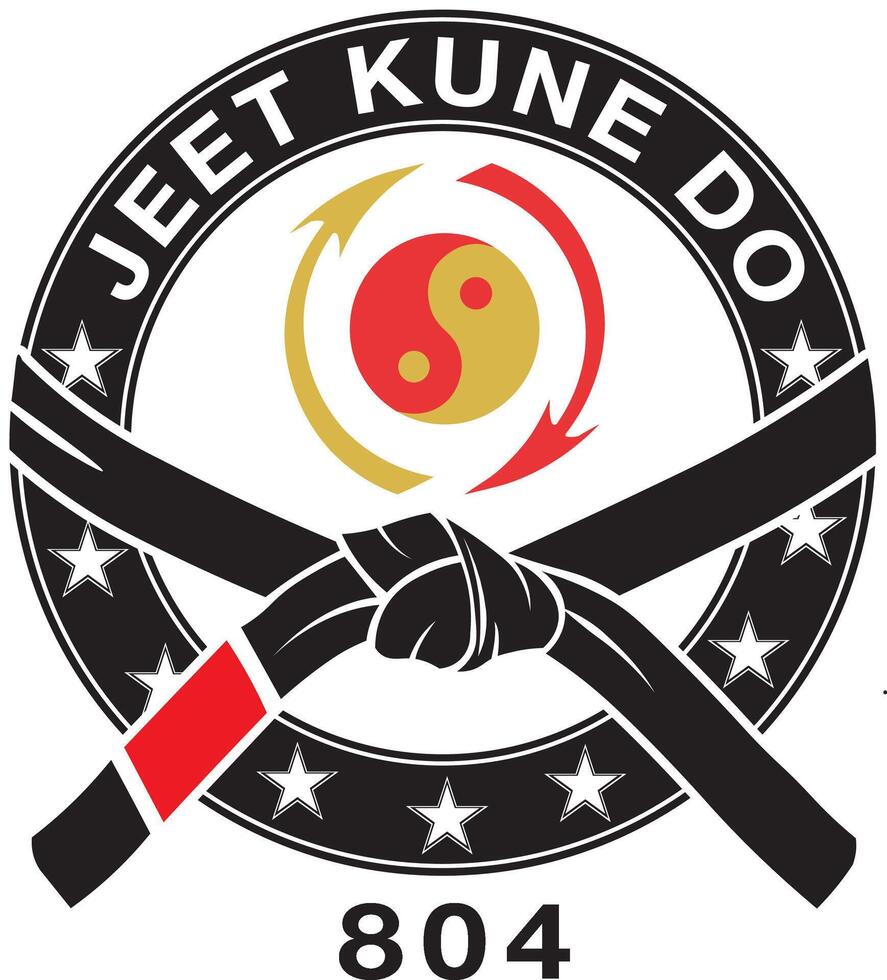 Jeet Kune Martial Arts, Jiu Jitsu Logo Design eps vector