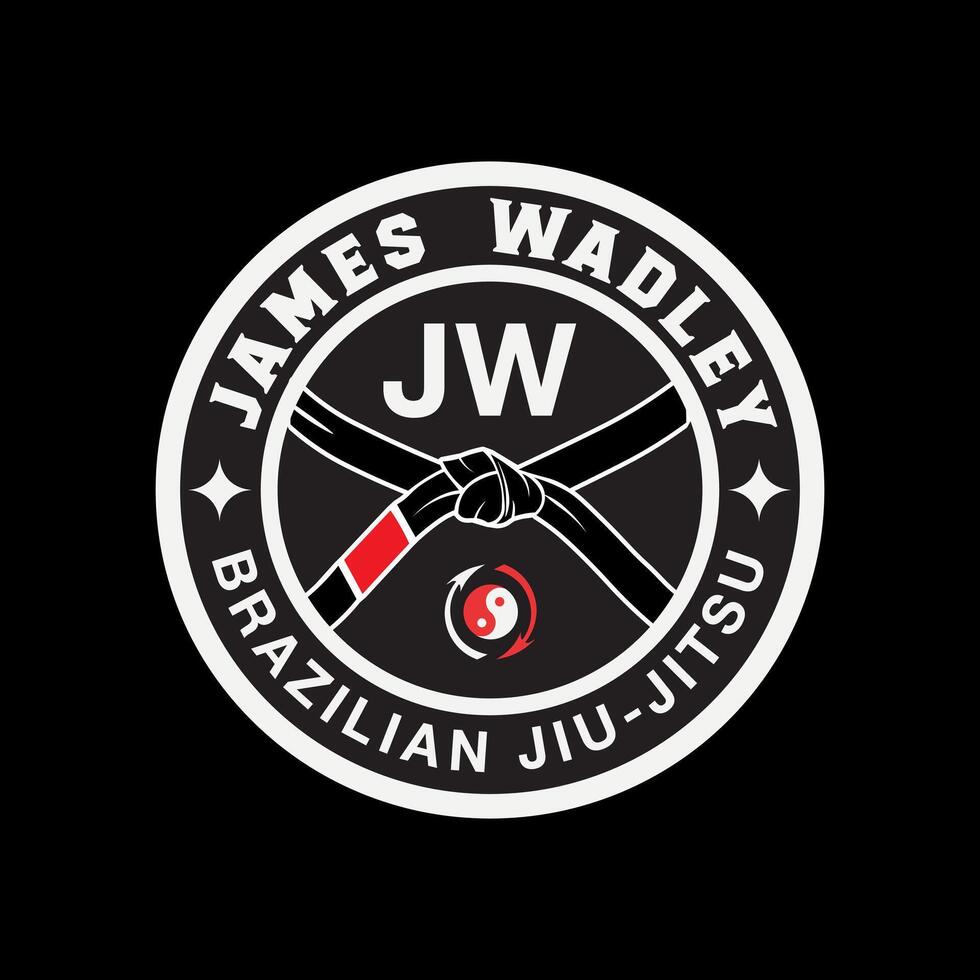 James Wadley Brazillian Jiu Jitsu Logo Design vector