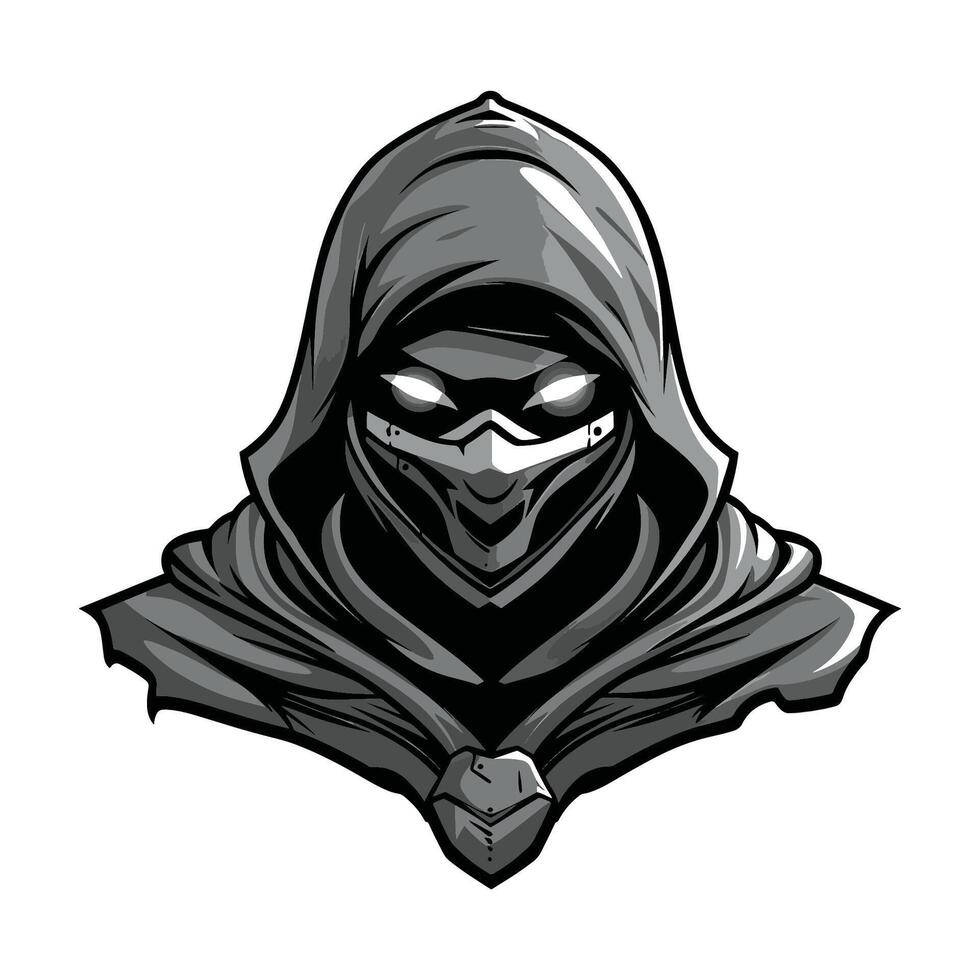 Cybernetic Ninja with Stealth Armor vector