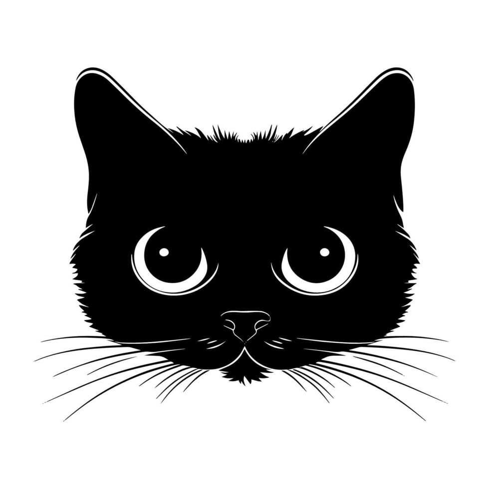 Cat with Sharp Eyes vector