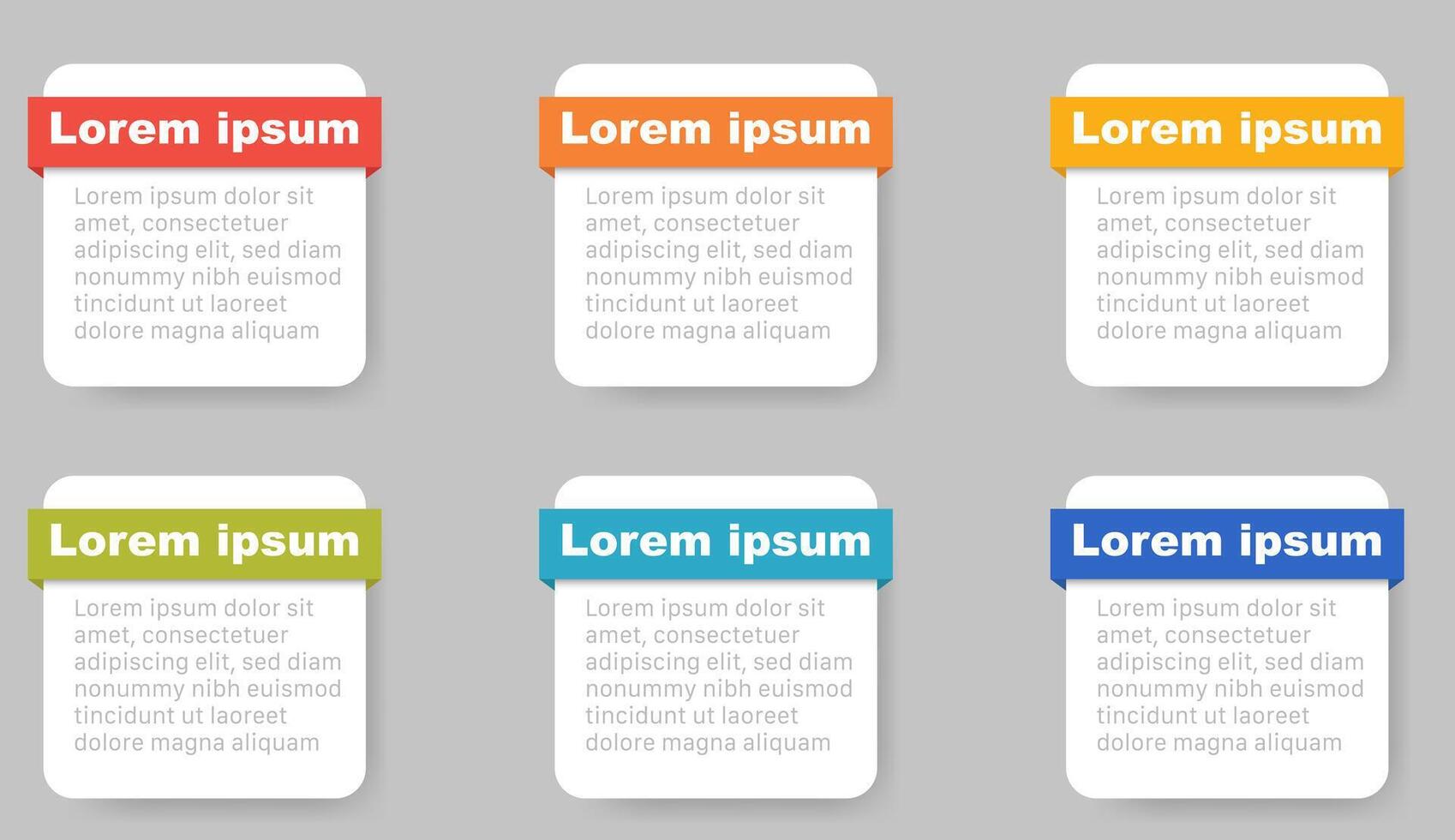 6 Step Business Infographic Template in Simple and Beautiful Presentation. vector