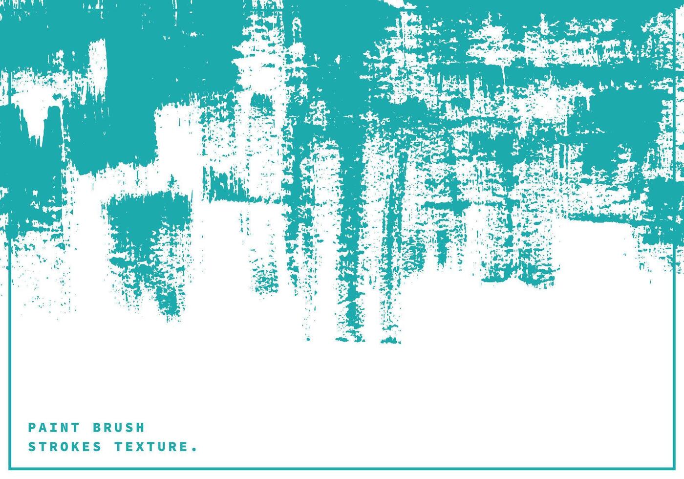 Tosca grunge paint texture background. Abstract painting smudge on wall. Rough textured brush strokes. vector