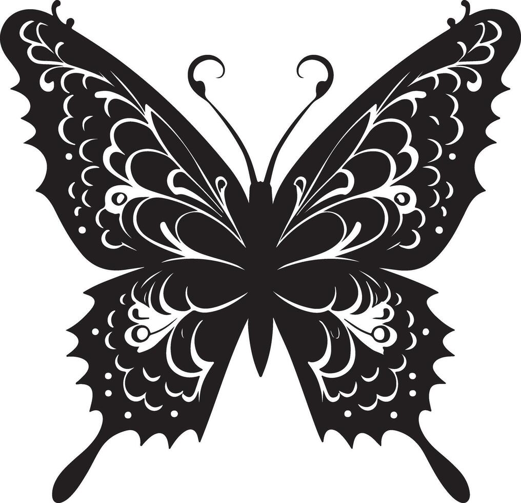 Flat design butterfly silhouette vector
