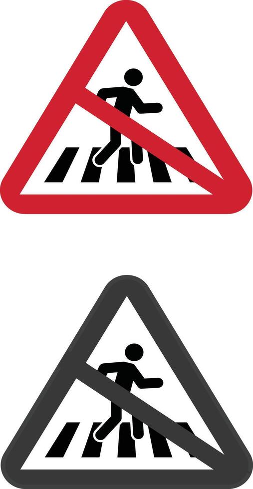 Do not cross road vector