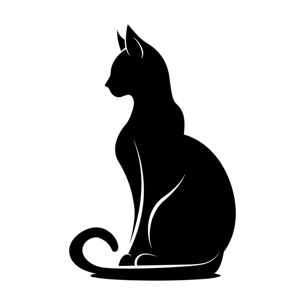 silhouette of a cat vector