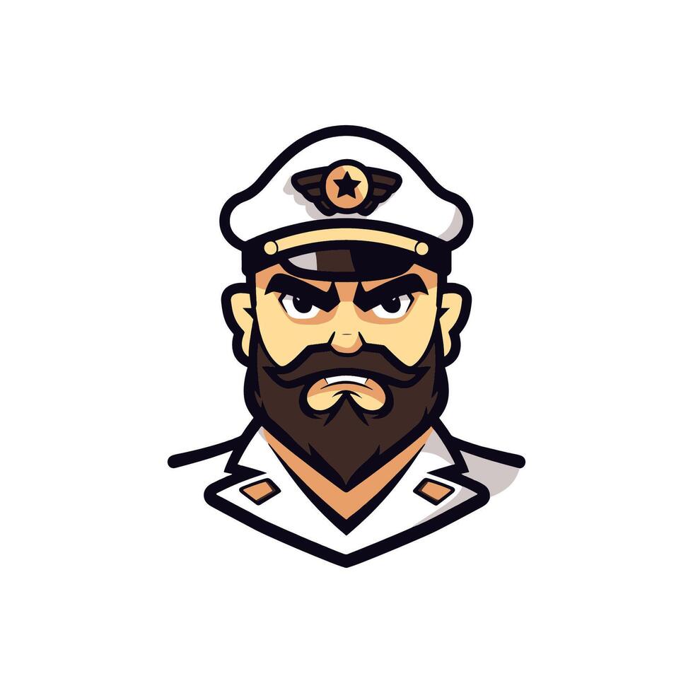 Captain cartoon design vector