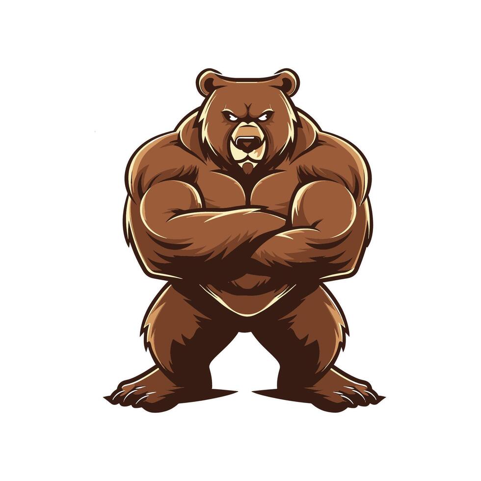 Mighty Bear with a Powerful Stance 46912924 Vector Art at Vecteezy