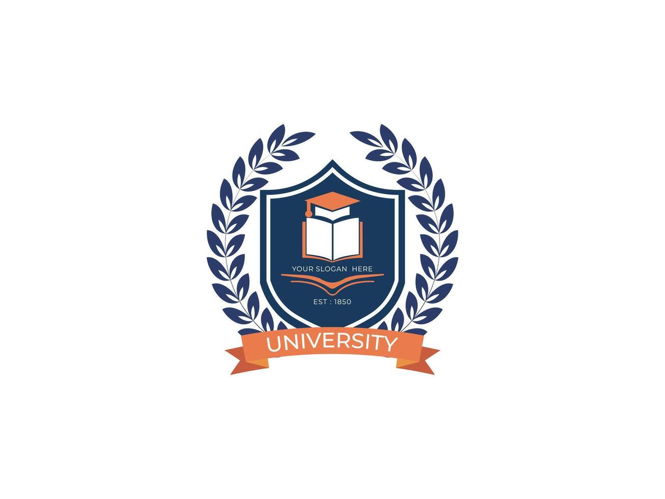Creative Educational emblem logo design vector
