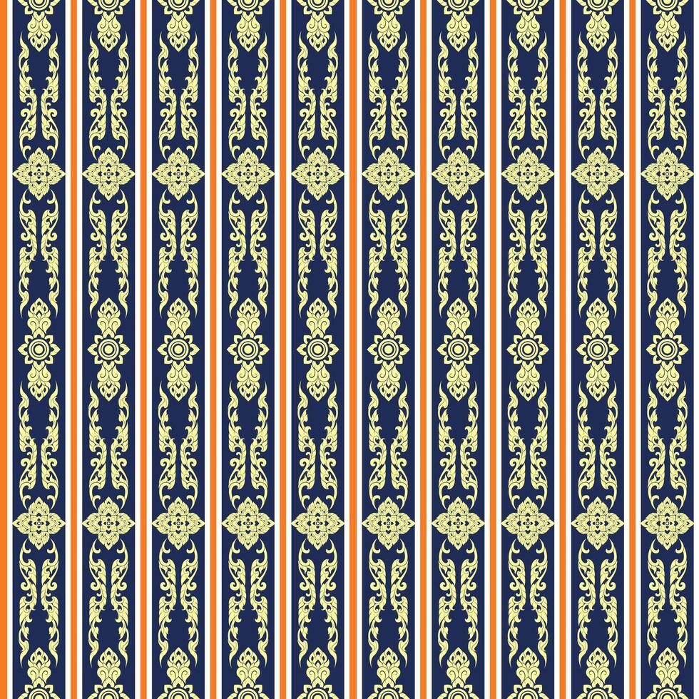 Thai Vertical Pattern with Stripes that can be used as Wrapping Paper Wallpaper or Fabric Pattern vector