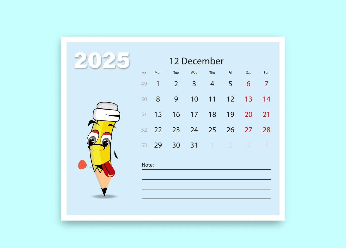 A school calendar with funny cartoon characters from stationery. lesson schedule template. vector