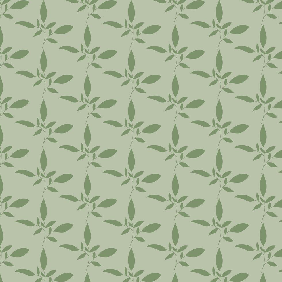 Minimalist abstract seamless pattern with leaves. mystical flat background. vector