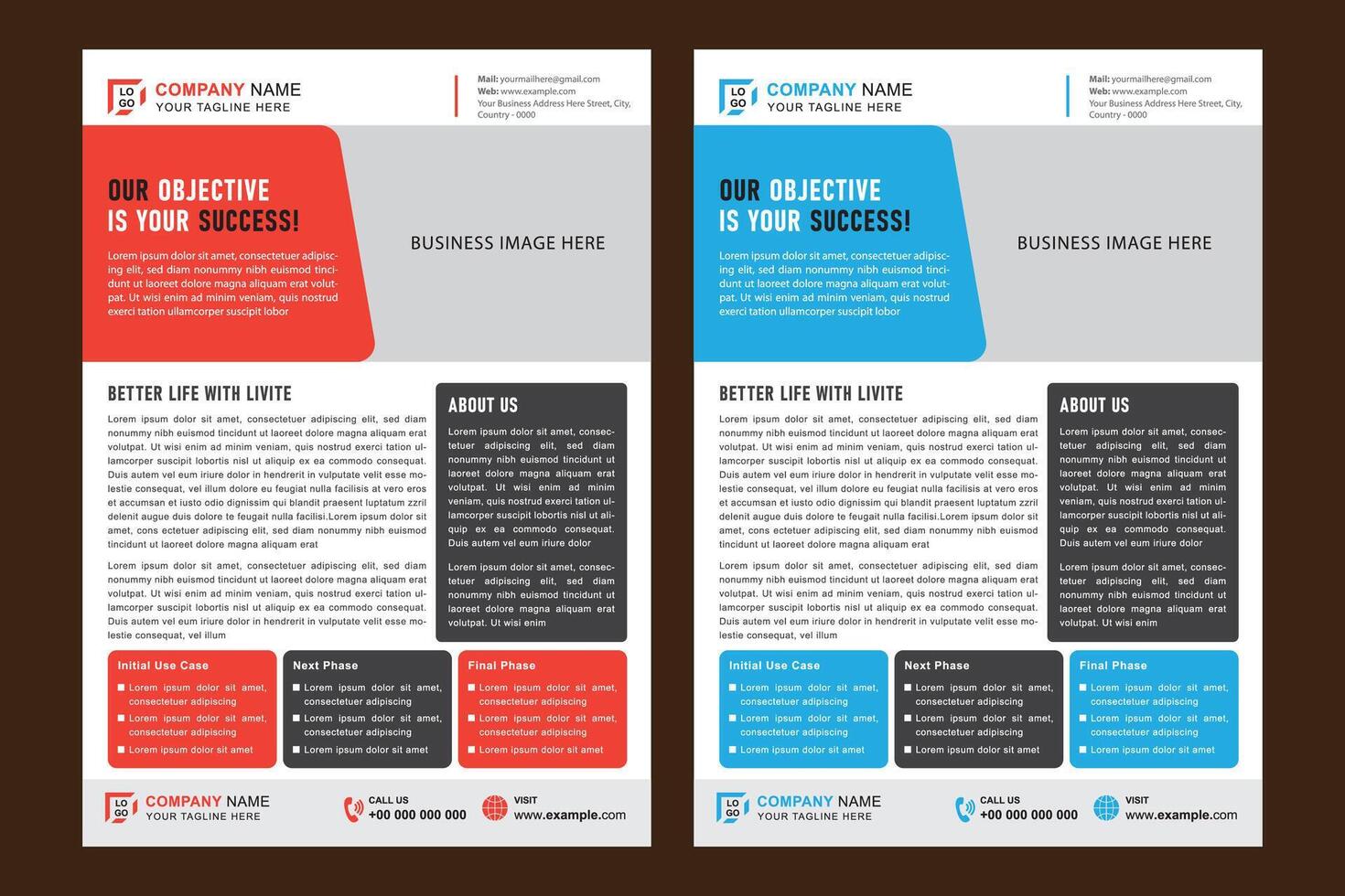 Case Study Template Design for Business vector