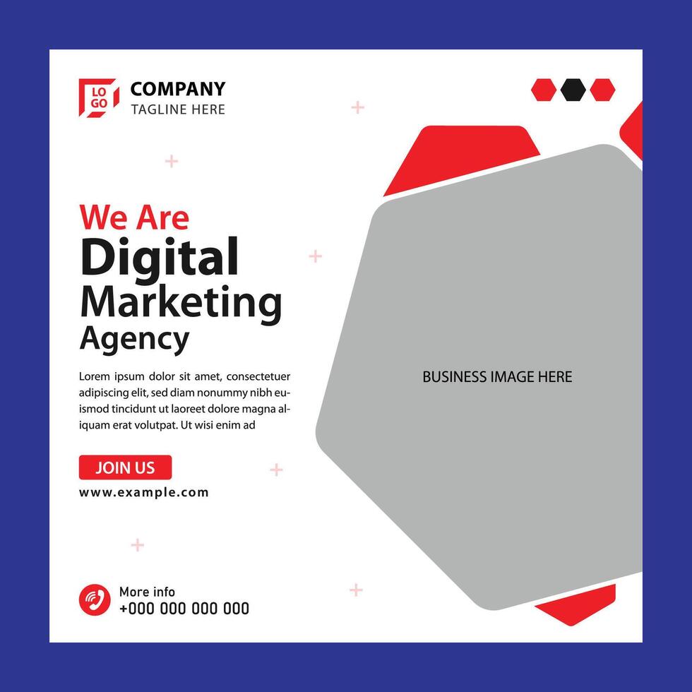 Digital Marketing Agency Social Media Post Template vector