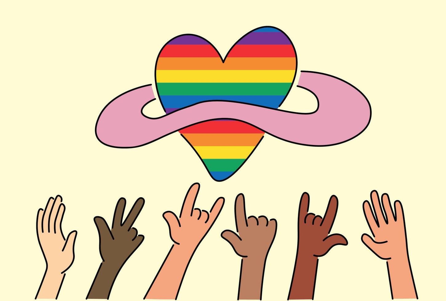 pride flag poster vector