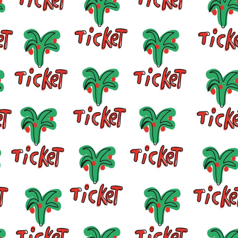 plants seamless pattern vector