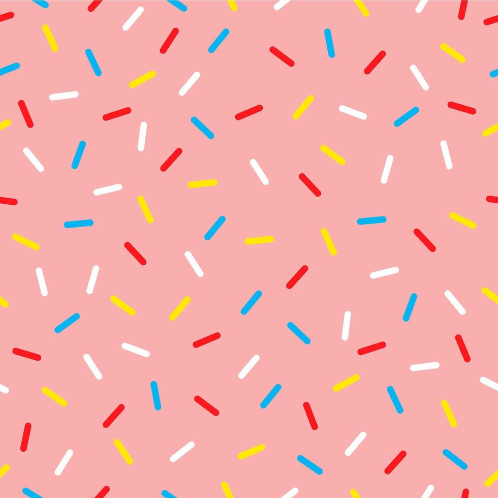 Donut candy sprinkles pattern background, sweet vector