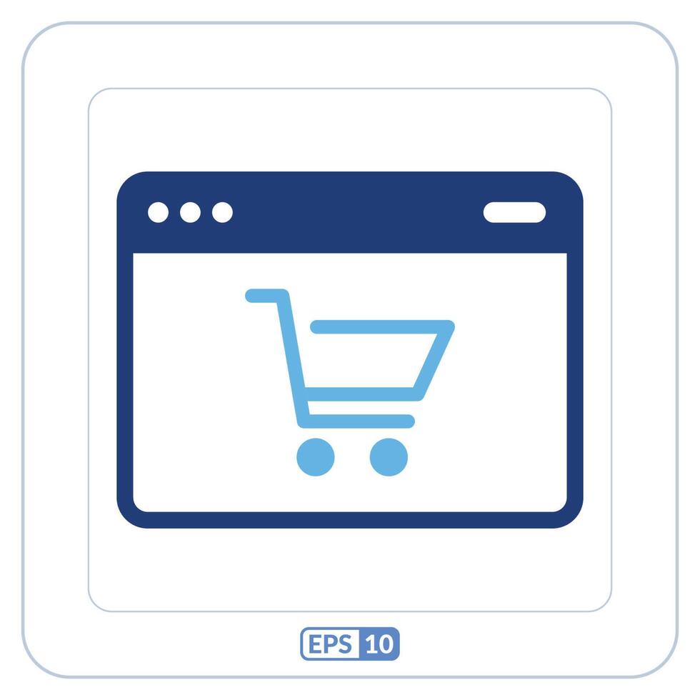 Digital marketing icon. Online shopping color symbol vector