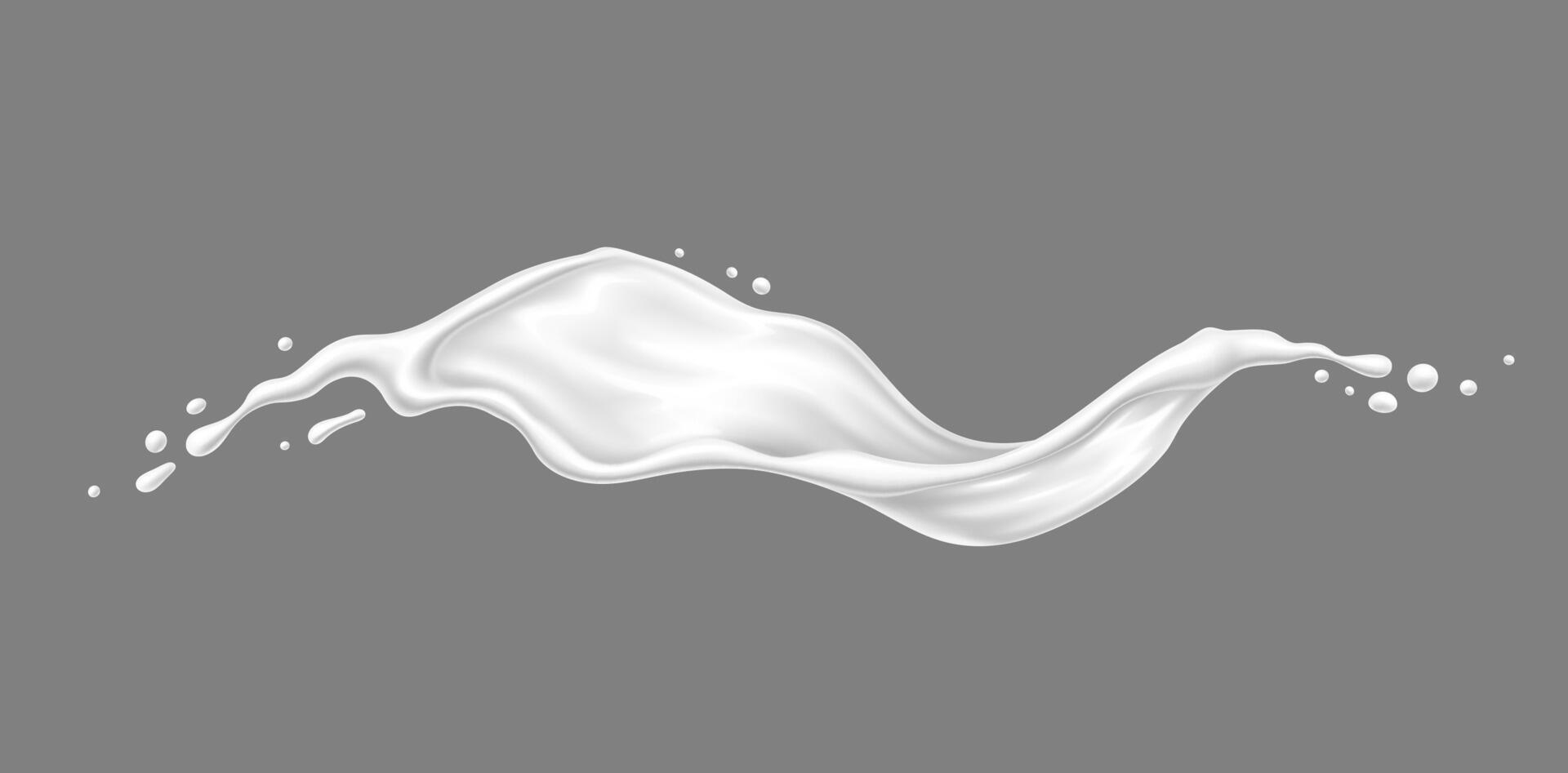 White milk cream or yogurt wave velvety creamy jet vector