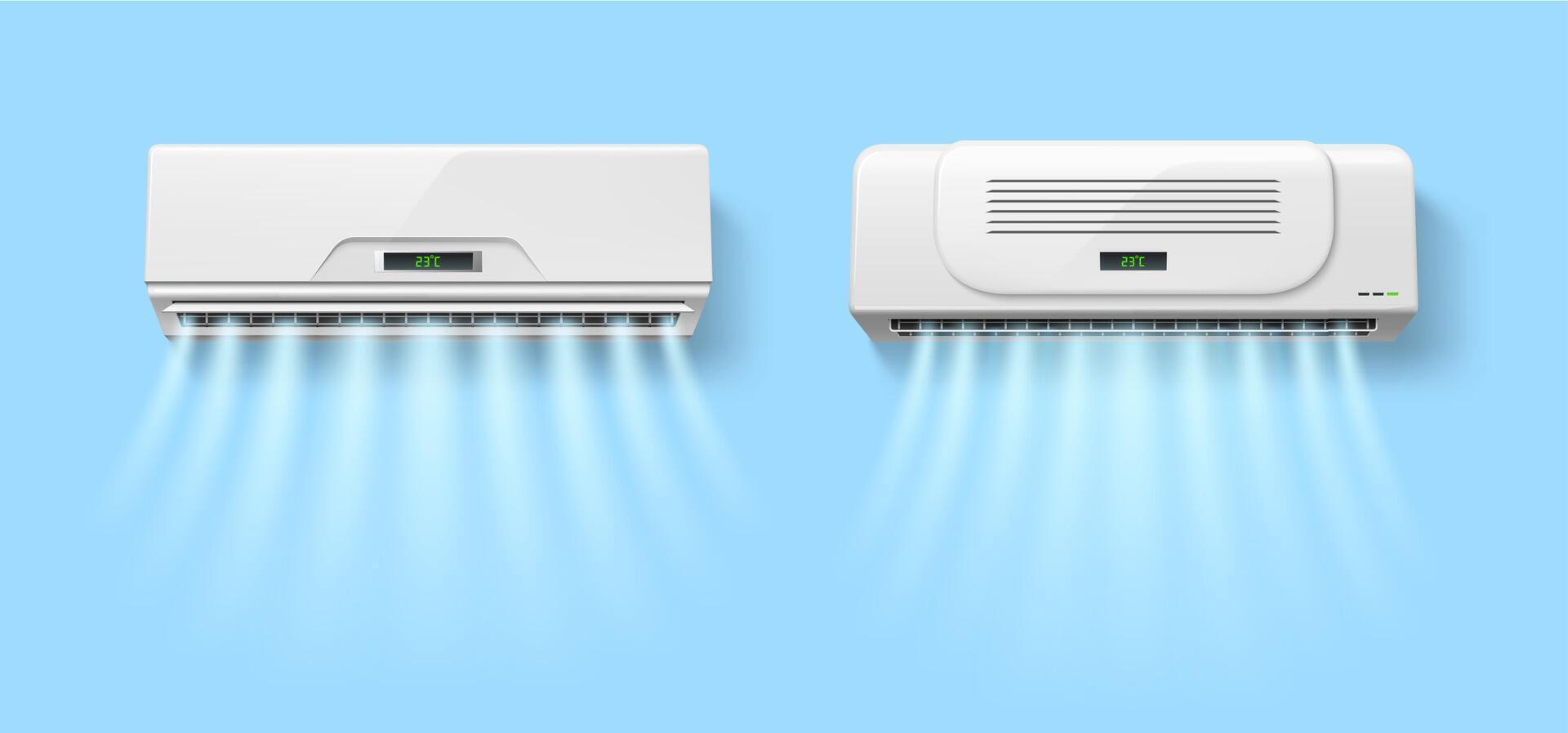 Realistic air conditioner climate control, cooling vector